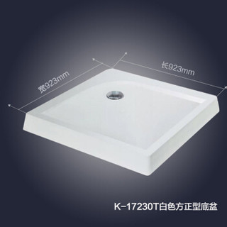 KOHLER 科勒  K-17117T-L-0 白色奥帝安方型标准移门淋浴房