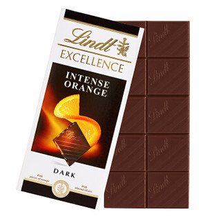 Lindt 瑞士莲 黑巧克力 特醇排装 香橙味  100g