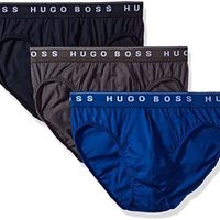 HUGO BOSS 50325381 男士纯棉内裤 3条装 蓝/黑/灰 S