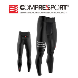 COMPRESSPORT CS-LGRUNV3-99 男款压缩长裤 黑色 T1大腿腿围49-54CM