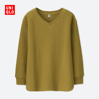 UNIQLO 优衣库 406564 女士华夫格V领T恤
