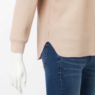 UNIQLO 优衣库 406564 女士华夫格V领T恤