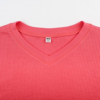 UNIQLO 优衣库 406564 女士华夫格V领T恤