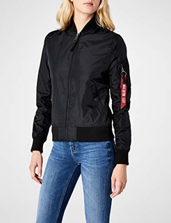 Alpha INDUSTRIES MA-1 TT 女款飞行员夹克 M 黑色 