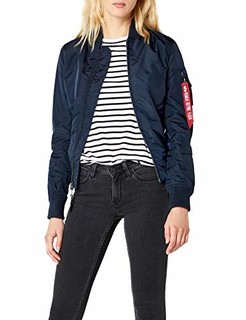 Alpha INDUSTRIES MA-1 TT 女款飞行员夹克 S 蓝色 