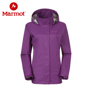 Marmot 土拨鼠 S46200 女款春夏冲锋衣 紫红 XL 