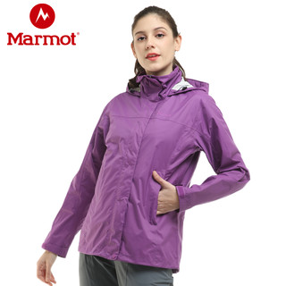 Marmot 土拨鼠 S46200 女款春夏冲锋衣 紫红 M 