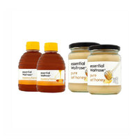 Waitrose 营养蜂蜜系列 纯结晶蜂蜜-玻璃罐装 454g*2瓶+纯清澈蜂蜜-挤压罐装 454g*2瓶