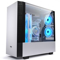aigo 爱国者 破晓X白色 ATX3.0 分体式全侧透钢化玻璃电脑机箱
