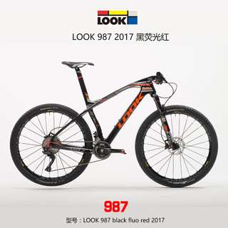 LOOK 987 碳纤维山地自行车 2017款 黑荧光红车队版