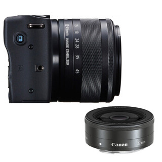  Canon 佳能 EOS M10 （15-45mm f/3.5-6.3+22mm f/2）无反相机套机