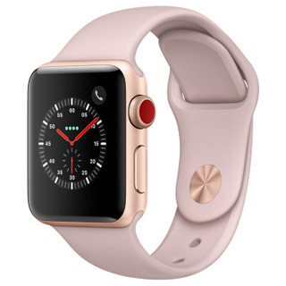 Apple 苹果 Watch Series 3智能手表（GPS+蜂窝网络款 38毫米 运动型表带 ） 粉砂色