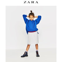 ZARA 女童 亮面拼色细节百褶裙