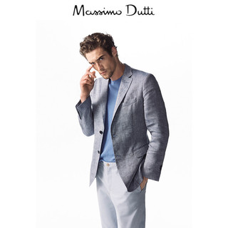 Massimo Dutti 02010305400 男装亚麻西装外套