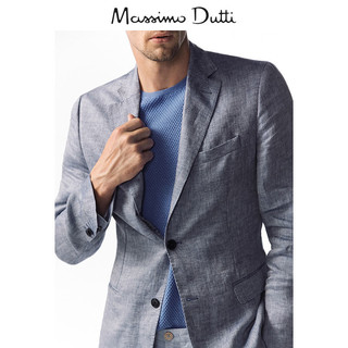 Massimo Dutti 02010305400 男装亚麻西装外套