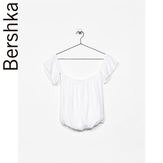 Bershka 02622187250 女士一字肩T恤