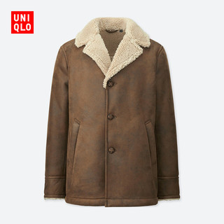 UNIQLO 优衣库 400519  仿皮翻领大衣 