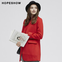 hopeshow 红袖 W510AD108 女士羊毛混纺大衣