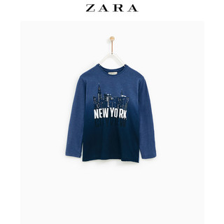 ZARA NEW YORK 00371777427 儿童印字渐变色T恤