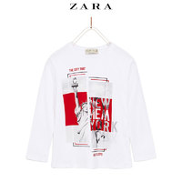 ZARA 05431770250 男童印字长袖T恤