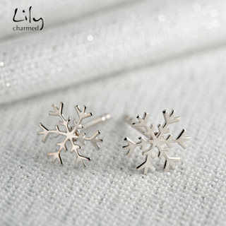 Lily charmed 雪花造型 925银饰耳钉