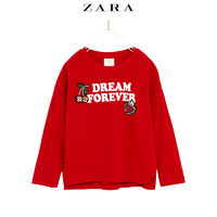 ZARA  童装女童 人造宝石镶饰T恤