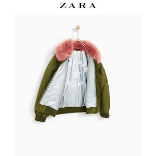 ZARA  女童毛领飞行员夹克