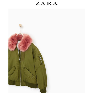 ZARA  女童毛领飞行员夹克