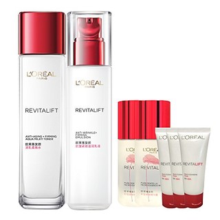 L'OREAL PARIS 巴黎欧莱雅 复颜清乳柔肤水130ml+乳液110ml+精华露65ml*2+洁面乳30ml*3