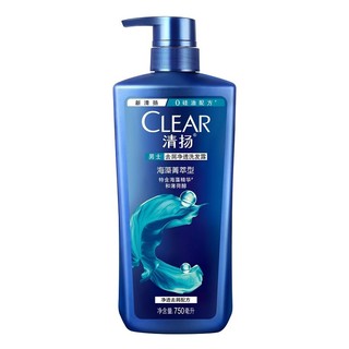 CLEAR 清扬 男士去屑净透洗发水套装 海藻菁萃型 750ml*2瓶+100ml*2瓶