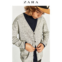 ZARA  男童纯色纽扣针织开衫