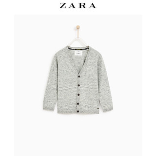 ZARA  男童纯色纽扣针织开衫