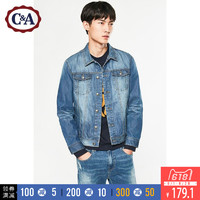 C＆A CA200194985 男式纯色翻领牛仔夹克