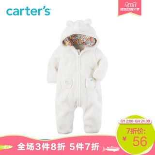  Carter's 女宝宝小熊连体衣 白色