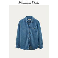 Massimo Dutti  男童 口袋装饰全棉牛仔衬衫 00151663400