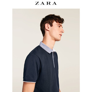 ZARA 08373306401 男士拉链马球衫 