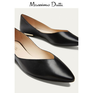 Massimo Dutti 16610221800 女士真皮芭蕾鞋