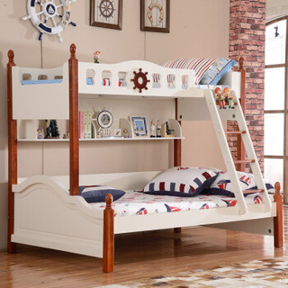 A家家具 实木框架儿童双层高低床 128.5*201*183.5cm