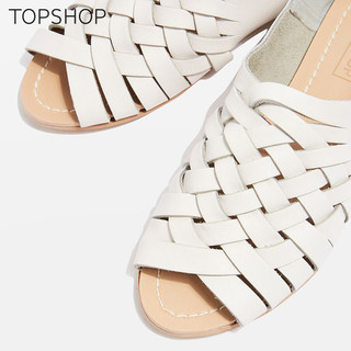 TOPSHOP 32F11LWHT 女士露趾平底凉鞋