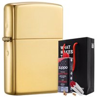 Zippo 芝宝 打火机 铜镜子 254B礼盒套装（火机+小油133ml+火石6粒装）