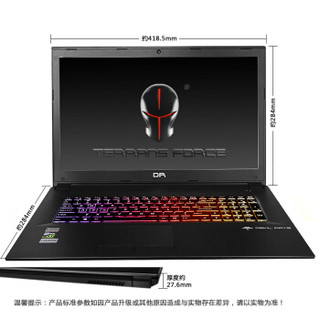 Terrans Force 未来人类 DR7 17.3英寸游戏本（i7-7700HQ、8GB、128GB+1TB、120Hz、GTX1050Ti 4G）