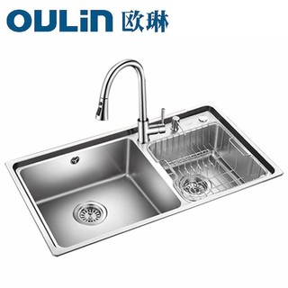 OULIN 欧琳 OLYD8245 不锈钢双槽+龙头套餐