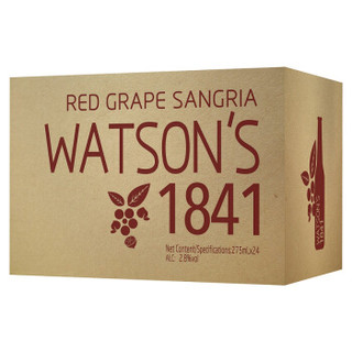 Watsons 屈臣氏 1841 红葡萄桑格利亚（含酒精饮料）275ml*24瓶 (275ml*24瓶)