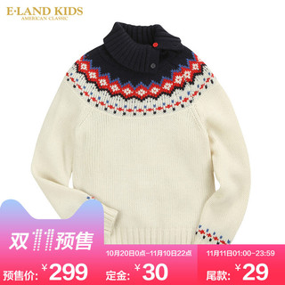  ElandKids 衣恋 女童冬季新款高领套头针织衫