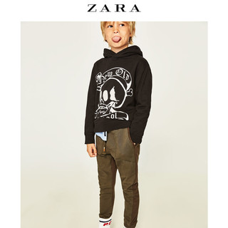 ZARA 童装男童 连帽绒布运动衫