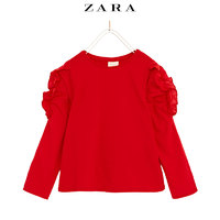 ZARA 00594701600 女童 打褶拼接T 恤 