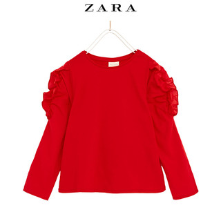 ZARA 00594701600 女童 打褶拼接T 恤 