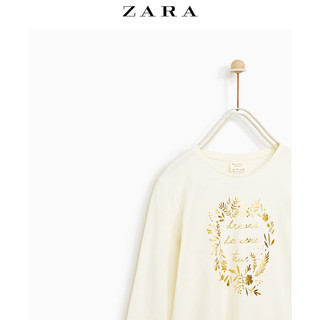 ZARA 05048134712 女童闪亮长袖印花T恤 