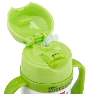 Fisher-Price 费雪 保温杯 儿童不锈钢吸管保温壶 420ML 绿色