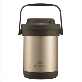 THERMOS 膳魔师 真空不锈钢焖烧锅免火炖锅TCRA-1800 TCRA-1800-金色-1.8L